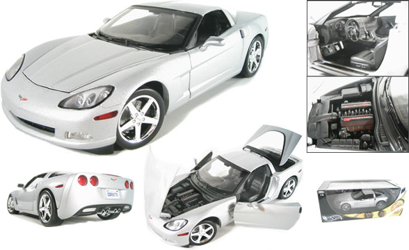 2005 Chevy Corvette C6 Coupe - Machine Silver (Hot Wheels) 1/18