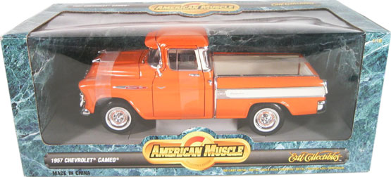 1957 Chevrolet Cameo Fleetside Carrier - Omaha Orange (Ertl) 1/18