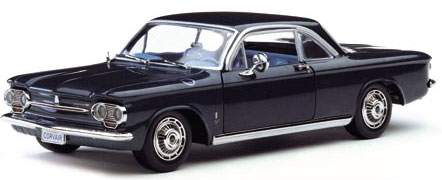 1963 Chevy Corvair Monza Coupe - Azure Aqua (SunStar) 1/18