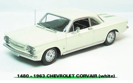 1963 Chevy Corvair Monza Coupe - White (SunStar) 1/18