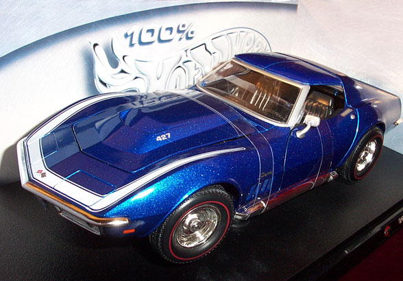 1969 Chevrolet Corvette - Blue (Hot Wheels) 1/18