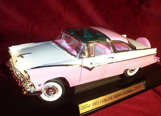 1955 Ford Fairlane Crown Victoria - Pink (YatMing) 1/18