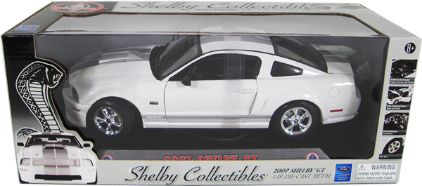 2007 Shelby Mustang GT - White w/ Silver (Shelby Collectibles) 1/18