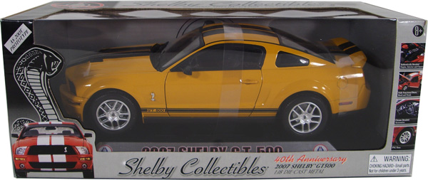 2007 Shelby Mustang GT-500 - Grabber Orange w/ Black Stripes (Shelby Collectibles) 1/18