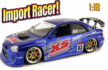 Subaru Impreza WRX STi - Blue w/ Racinghart "CP8R" (Import Racer) 1/18