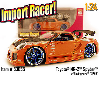 Toyota MR2 Spyder w/ RacingHart "CP8R" Wheels - Copper (Import Racer) 1/24