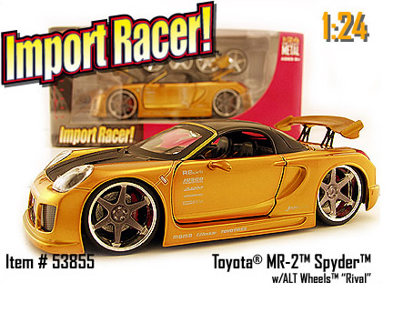 Toyota MR2 Spyder w/ ALT "Rival" Wheels - Champagne Yellow (Import Racer) 1/24