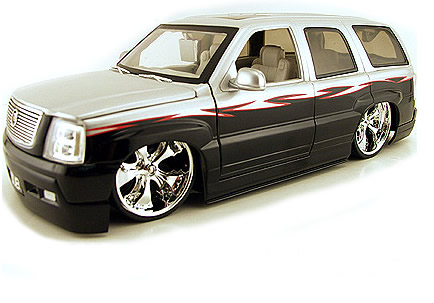 Cadillac Escalade - Silver/Black w/ Spintek Stunners (DUB City) 1/18