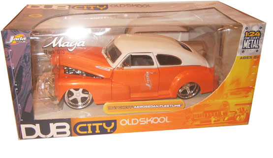 1947 Chevy Aerosedan Fleetline - Orange - Old Skool (DUB City) 1/24