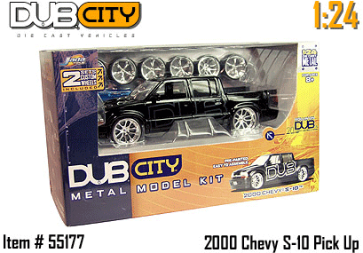 2000 Chevy S-10 Pick Up Metal Model Kit - Black (DUB City) 1/24