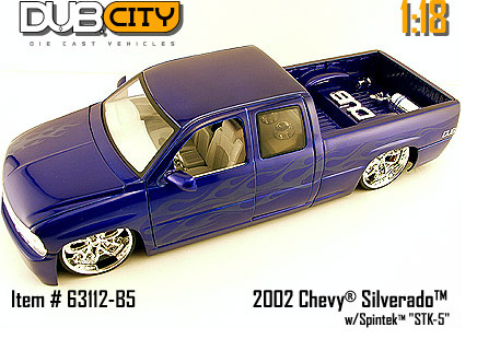 2002 Chevy Silverado w/ Spintek "STK-5" - Candy Purple (DUB City) 1/18