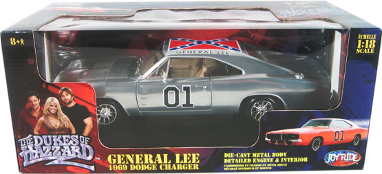 1969 Dodge Charger R/T 440 'General Lee' from 'Dukes of Hazzard' - Chrome (Ertl) 1/18