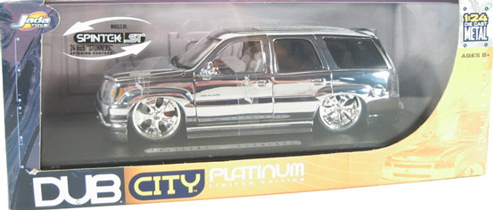 Cadillac Escalade w/ Spintek Spinner - Limited Edition Chrome (DUB City) 1/24