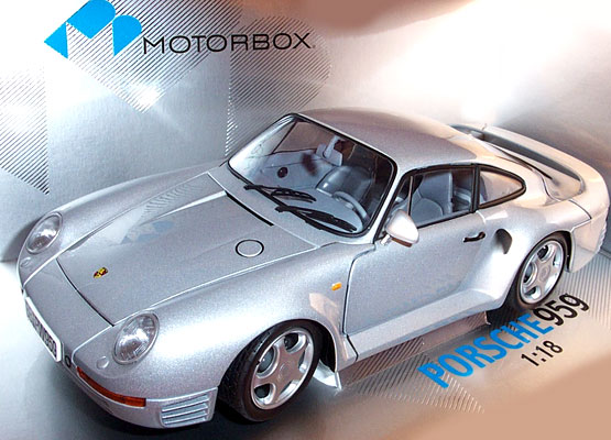 1985 Porsche 959 - Authentic Silver Metallic (Exoto Motorbox) 1/18