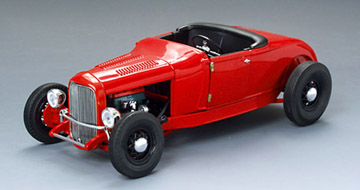 1929 Ford Model 'A' Roadster Street Racer - Vermillion Red (Highway 61) 1/18