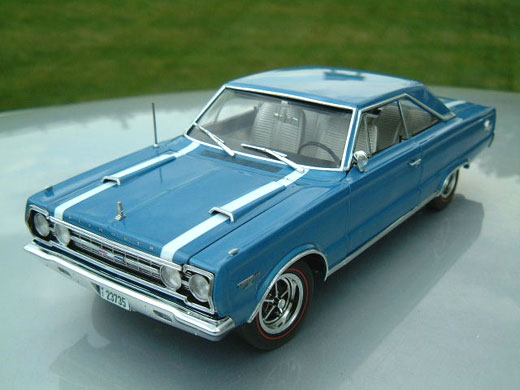 1967 Plymouth GTX 440 - Bright Blue (Highway 61) 1/18