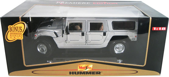 1999 Hummer H1 4-Door Wagon - Gunmetal Silver (Maisto) 1/18