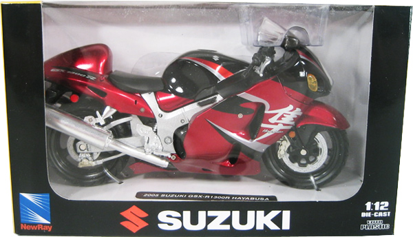 2005 Suzuki GSX-R1300R Hayabusa - Red (NewRay) 1/12