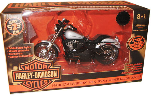 2002 Harley-Davidson Heritage Dyna Super Glide Sport - Vivid Black (Ertl) 1/18