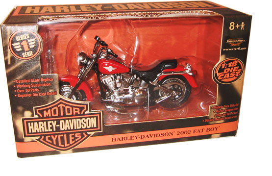 2002 Harley-Davidson Fat Boy - Real Red (Ertl) 1/18