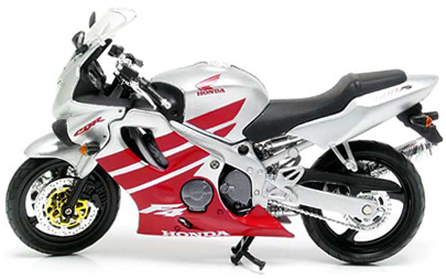 Honda CBR 600 F4 - Silver w/ Red (NewRay) 1/12