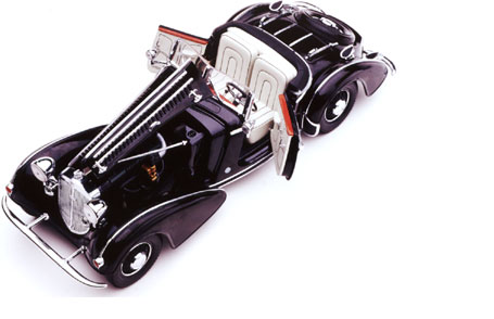 1939 Horch 855 Special Roadster - Black (SunStar) 1/18