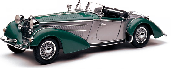 1939 Horch 855 Roadster - Green w/ Silver (SunStar) 1/18