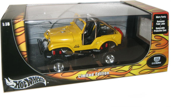 Jeep Wrangler CJ-5 Modified - Yellow (Hot Wheels) 1/18