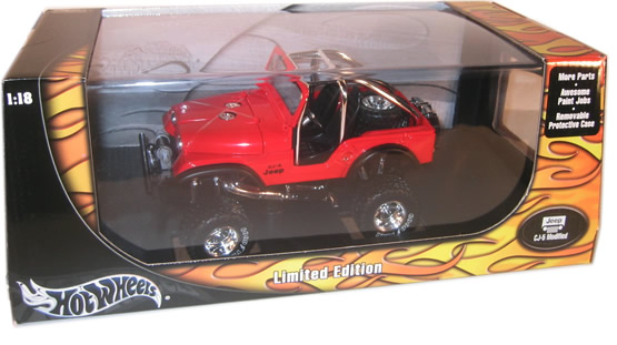 Jeep Wrangler CJ-5 Modified - Red (Hot Wheels) 1/18