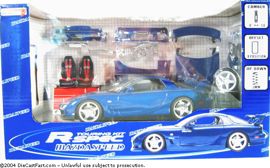 2001 Mazda RX-7 (FD3S) Mazda Speed R-Spec Version - Blue (Hot Works Racing) 1/24