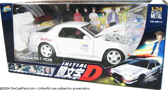 Mazda RX-7 FC3S From 'J-Anime' - White (Initial D) 1/24