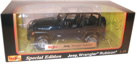 2003 Jeep Wrangler Rubicon - Metallic Blue (Maisto) 1/18