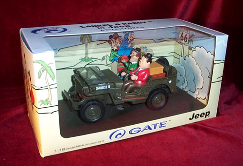 Laurel and Hardy in Army Jeep (Gate) 1/18