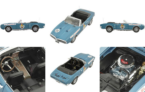 1967 Pontiac Firebird Convertible - Tyrol Blue Hurst Armed Forces (Exact Detail) 1/18