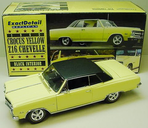 1965 Chevy Chevelle SS 396 Z16 - Crocus Yellow (Lane Exact Detail) 1/18