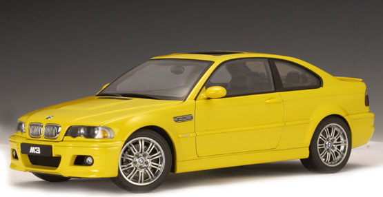 2001 BMW E46 M3 Coupe - Yellow (AUTOart) 1/18