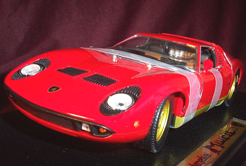 1967 Lamborghini Miura Bertone - Red (Anson) 1/18