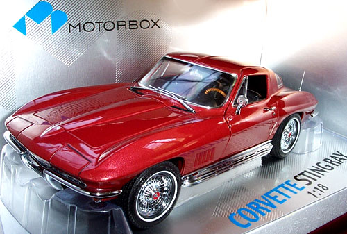 1967 Chey Corvette Sting Ray 327 L79 Coupe - Red (EXOTO Motorbox) 1/18