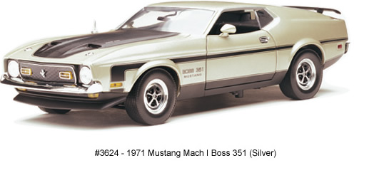 1971 Mustang Mach 1 Boss 351 - Silver  (SunStar) 1/18