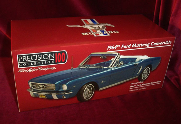 1964 1/2 Ford Mustang Convertible - Metallic Blue (Ertl Precision 100) 1/18