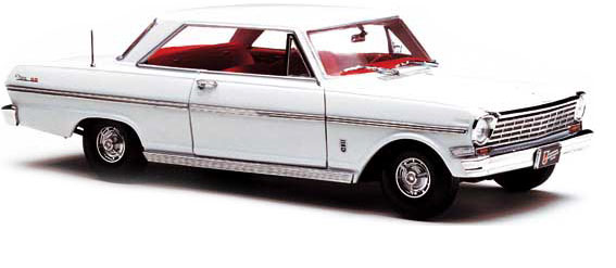 1963 Chevy Nova - Emine White (Sun Star) 1/18