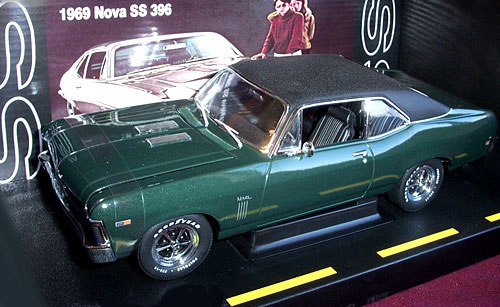 1969 Chevy Nova SS 396 - Fathom Green (GMP) 1/18 diecast car scale 