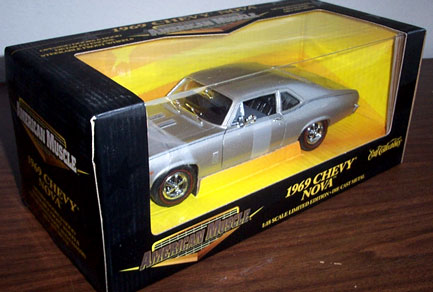 1969 Chevy Nova SS 396 - Silver (Ertl) 1/18