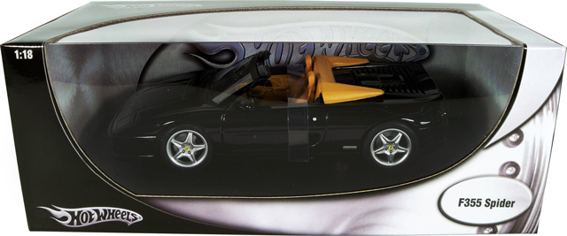 Ferrari F355 Spider - Black (Hot Wheels) 1/18