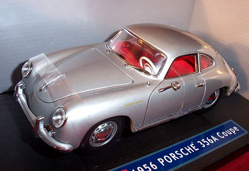 1956 Porsche 356A Carrera Coupe - Silver (SunStar) 1/18