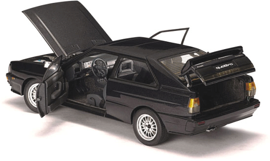 1988 Audi Quattro LWB - Satin Black Metallic (AUTOart) 1/18