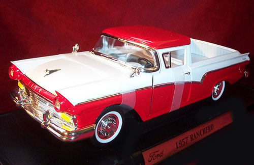1957 Ford Ranchero - Red/White (YatMing) 1/18