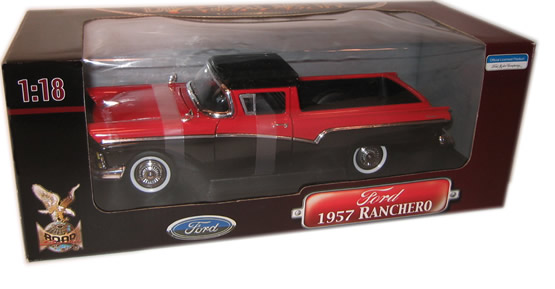 1957 Ford Ranchero - Black/Red (YatMing) 1/18