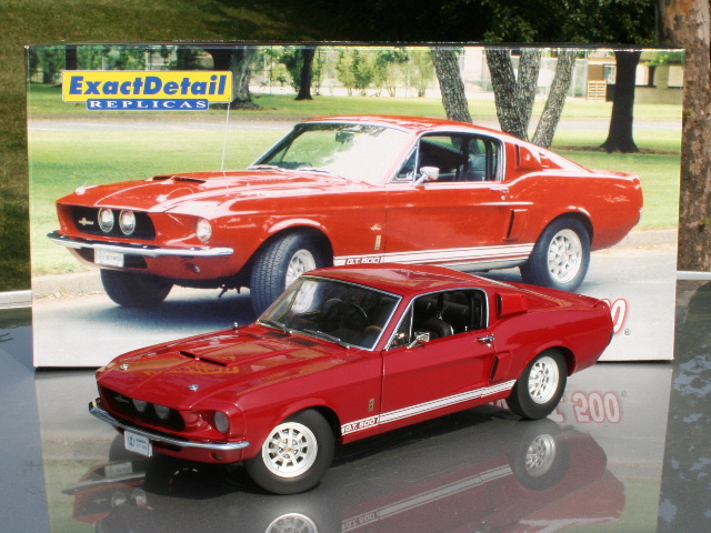 1967 Ford Mustang Shelby GT-500 - Candy Apple Red (Lane Exact Detail) 1/18