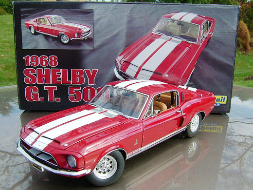 1968 Ford Mustang Shelby GT-500 - Candy Apple Red (Lane Exact Detail) 1/18